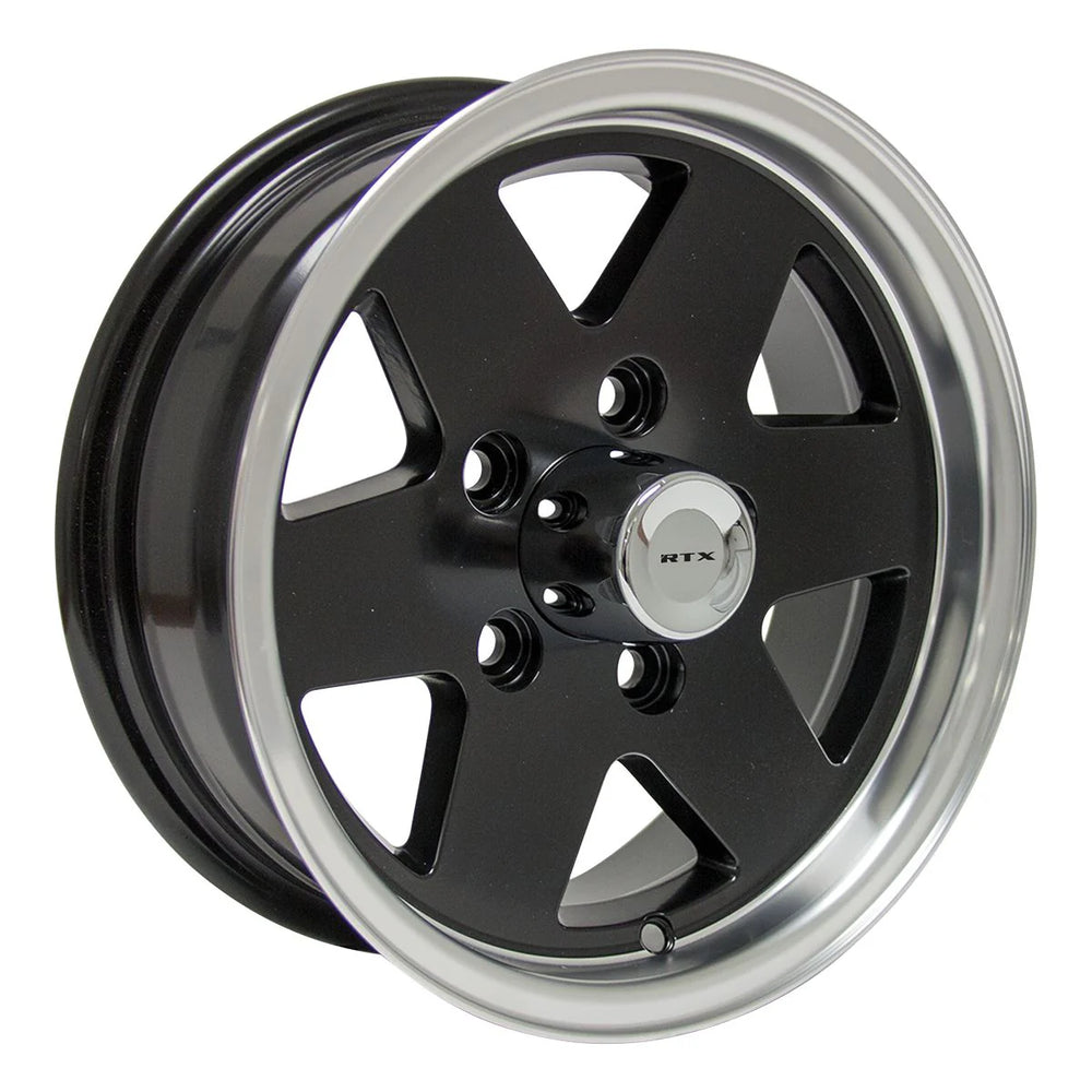 175/80R13 RADIAL TIRE W/WHEEL13X5 54.5BP SATIN BLACK LOAD RATING: C 6PLY RATED