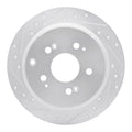 DFC 05-10 Honda Odyssey Rear Left Drilled & Slotted Silver Brake Rotor