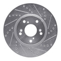 DFC 13-22 Honda Accord Sedan Front Right Drilled & Slotted Silver Brake Rotor