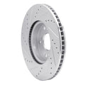 DFC 13-22 Honda Accord Sedan Front Right Drilled & Slotted Silver Brake Rotor