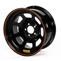14x7 5x100mm 3in BS D-Hole Light Black
