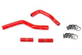 HPS Performance Red Reinforced Silicone Radiator Hose Kit for Yamaha 02-18 YZ125 2 Stroke