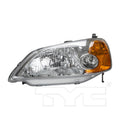 LH H/LAMP 4DR SDN; INCL SIDE MARKER/PARK/SIGNAL LMPS; W/O BULBS OR SOCKETS CIVIC 0103; HYBRID 0303