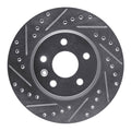 R1 11-23 Chevrolet Bolt EV Front Left Drilled & Slotted Silver Brake Rotor