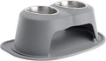 WeatherTech Pet Feeding System Double High 64oz 10in. Poly Bowl - Dark Grey