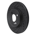 R1 07-15 Mini Cooper Clubman Front Left Drilled & Slotted Black Brake Rotor