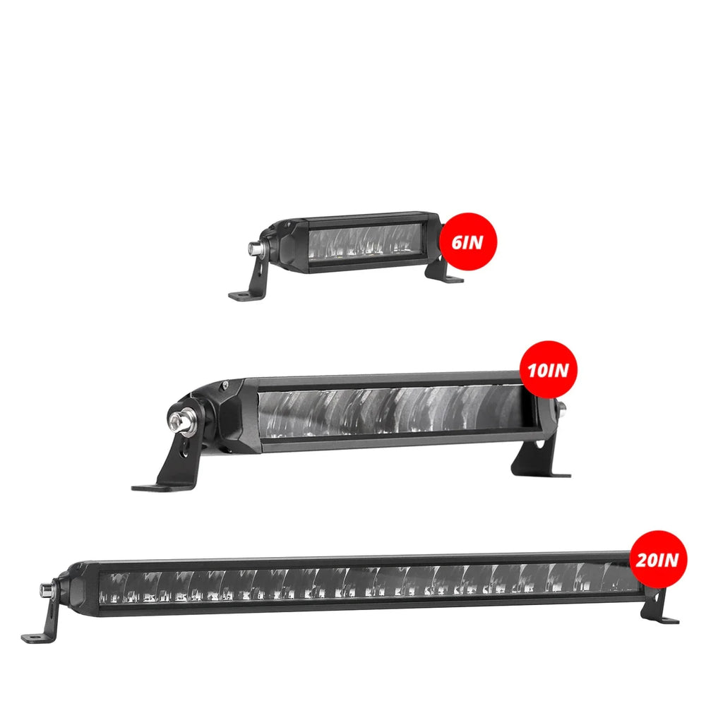 XK Glow Razor Light Bar Auxiliary High Beam Driving No Wire & Switch 10in