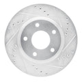 DFC 13-19 Nissan Sentra Front Right Drilled & Slotted Silver Brake Rotor