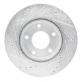 DFC 13-19 Nissan Sentra Front Right Drilled & Slotted Silver Brake Rotor