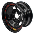 15x8 D Hole 5x4.5 BC 4in BS Black DOT