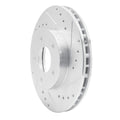 R1 Concepts Brake Rotor Drilled and Slotted Silver Fits Infiniti I30