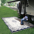 OUTDOOR MAT 9FT X 12FT CHARCOAL ORIENTAL W/UV