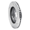 R1 06-18 Lexus HS250H Front Left Drilled & Slotted Silver Brake Rotor