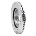 DFC 06-18 Lexus HS250H Front Right Drilled & Slotted Silver Brake Rotor