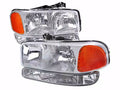 HEADLIGHT AND BUMPER LIGHT COMBO - CHROME HOUSING WITH CLEAR LENS