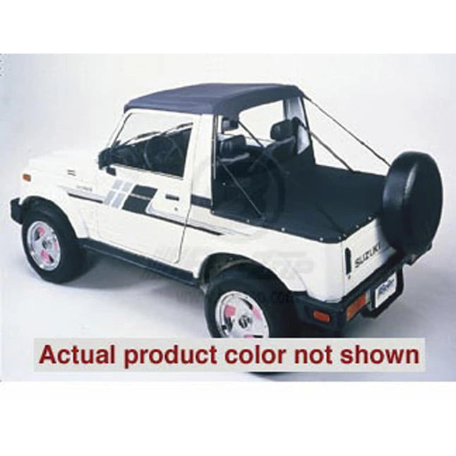~(3 lbs. 12X11X4)~ Bikini Top Strapless Black Denim Suzuki 86-94 Samurai; Targa (standard length); Must have factory soft top windshield header