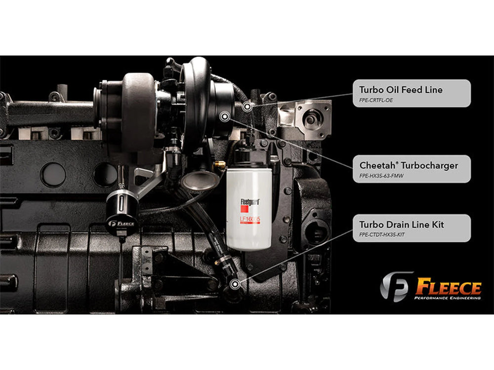 Fleece Performance 07-18 Dodge 2500/3500 6.7L Cummins Turbo Drain Tube Kit