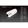 ROUND RESONATER 5IN OD BARREL/14IN LONG/2.5IN INLET STRAIGHT THRU NO APPLICATION