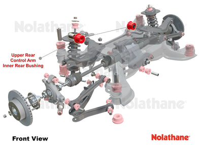 Control arm - upper rear inner rear bushing 2 Bushings 2 Tubes 2 Washers Install Guide Grease