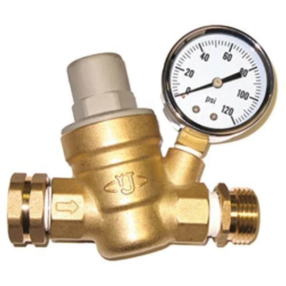 WATER REGULATOR ADJUSTABLE BRASS LEADFREE CARDED