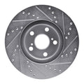 DFC 00-10 Pontiac Vibe Front Left Drilled & Slotted Silver Brake Rotor