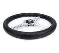 NRG Light Weight Gaming Steering Wheel - Driftz 350mm 3 Chrome Spokes Perforated Leather