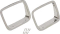 Kentrol 87-95 Jeep Wrangler YJ Headlight Bezels Pair - Polished Silver