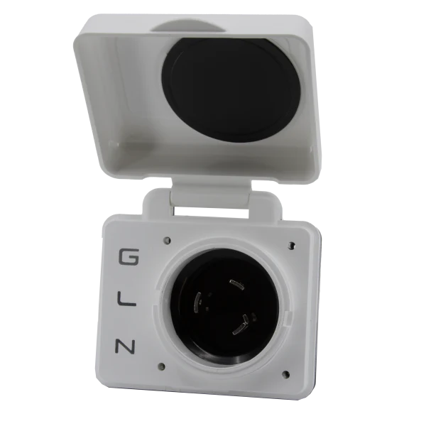 SAFEVIEW SMART RV POWER INLET 30 AMP WHITE