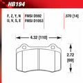 Hawk 2010 Camaro SS HT-10 Race Rear Brake Pads