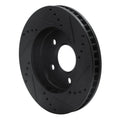 R1 97-05 Buick LeSabre Front Left Drilled & Slotted Black Brake Rotor