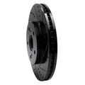 R1 02-15 Lexus ES300 Front Right Drilled & Slotted Black Brake Rotor