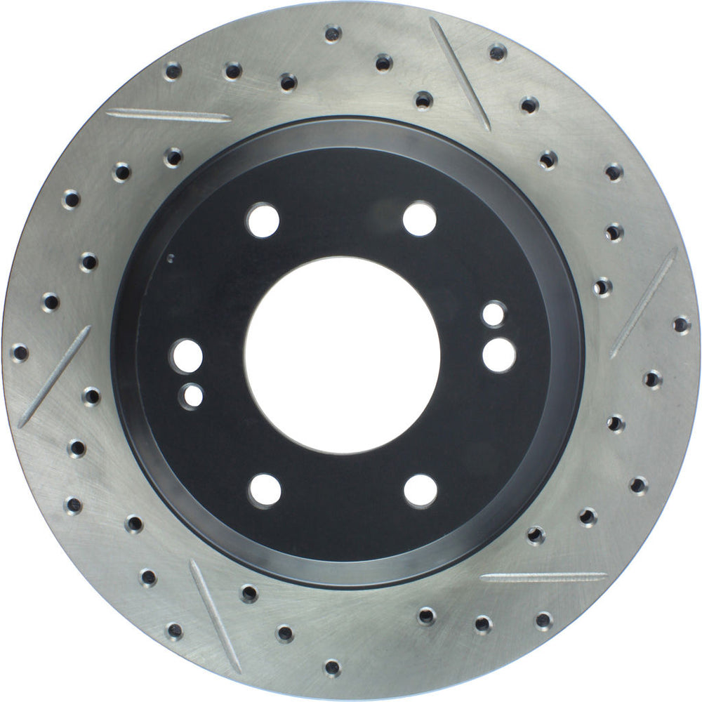 R1 02-05 Buick Rainier Front Left Drilled & Slotted Black Brake Rotor