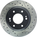 R1 02-05 Buick Rainier Front Left Drilled & Slotted Black Brake Rotor