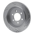 R1 Concepts Brake Rotor Drilled and Slotted Silver Fits Ford Expedition