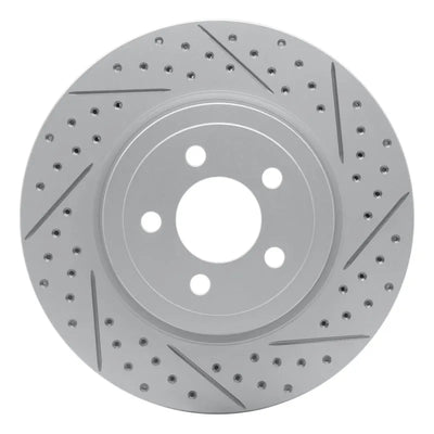DFC 05-23 Chrysler 300 Front Right Drilled & Slotted Geoperformance Rotor