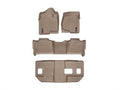 WeatherTech Tan Front and Rear Floorliners - Over The Hump Fits -20-24 Ford Lincoln 451295-1-4
