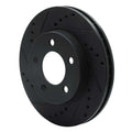 R1 70-93 Ford Taurus SHO Front Left Drilled & Slotted Black Brake Rotor