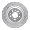 DFC 17-25 Tesla Model Y Rear Right Drilled & Slotted Silver Brake Rotor