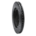 R1 09-23 Dodge Challenger Front Right Drilled & Slotted Black Brake Rotor