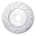DFC 01-06 Lexus LS430 Front Left Drilled & Slotted Silver Brake Rotor