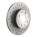 Brembo 12-19 Fiat 500 Rear Premium Xtra Cross Drilled UV Coated Rotor
