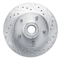 R1 Concepts Brake Rotor Drilled and Slotted Silver Fits Dodge B150