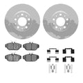 R1 95-98 Volvo V90 Front Carbon Coated Brake Rotor Set w/Optimum OE Pads and Hardware