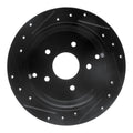 R1 04-04 Pontiac GTO Rear Right Drilled & Slotted Black Brake Rotor