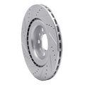 DFC 17-25 Alfa Romeo STELVIO Rear Right Drilled & Slotted Silver Brake Rotor