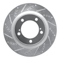 DFC 07-22 Lexus LX570 Front Left Drilled & Slotted Silver Brake Rotor