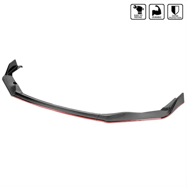 IS350 IS200T FRONT BUMPER LIP GLOSSY BLACK WITH RED TRIM