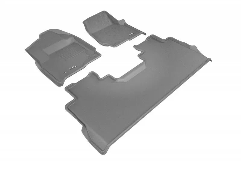 3D MAXpider 2017-2019 Ford F-250/350/450 Supercrew Kagu 1st & 2nd Row Floormats - Gray