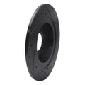 R1 98-05 Buick Park Avenue Rear Left Drilled & Slotted Black Brake Rotor