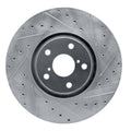 DFC 07-11 Lexus GS350 Right Front Drilled & Slotted Silver Brake Rotor